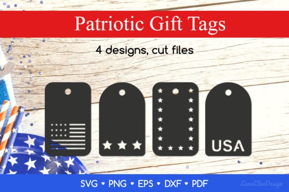 Download 4th of July Gift Tags SVG, Patriotic Tag - Gift Collection