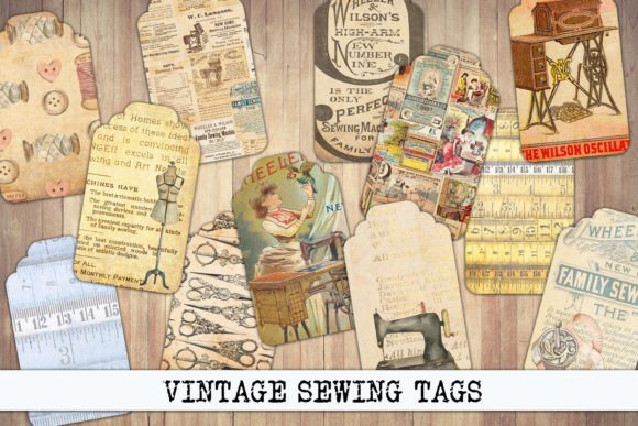 Download Vintage Sewing Gift Tags and Ephemera - Gift Collection
