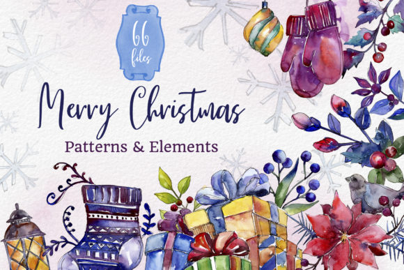 Download Set of Illustrations Christmas Miracle Watercolor - Premium Resources
