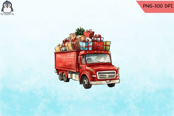 Download Red Truck Christmas Gift PNG - Gift Collection