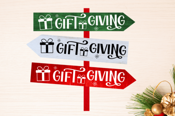 Download Gift Giving SVG Design,North Pole Signs - Gift Collection