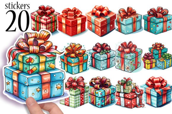 Download Christmas Gift Printable Stickers PNG - Gift Collection